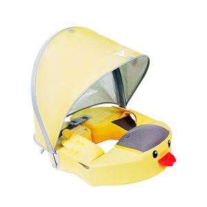 MAMBOBABY ห่วงยางอกลอยน้ำ พร้อมที่บังแดด รุ่น B505 Yellow Duck (8-36m)