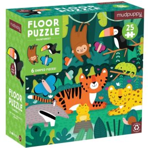 Floor Puzzle ลาย Rainforest 🐸🐵🦇 จิ๊กซอว์ชิ้นใหญ่ แบบ oversize 25 ชิ้น