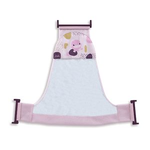 KUKU DUCKBILL ADJUSTABLE BATH NET PINK ตาข่ายรองอาบน้ำเด็กสีชมพู
