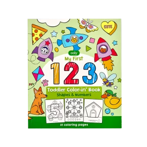 123: Shapes + Numbers Toddler Coloring Book - สมุดระบายสีตัวเลข 123