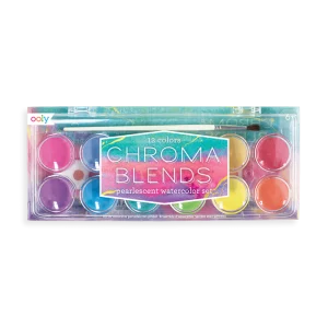 Chroma Blends Watercolor Paint Set - Pearlescent สีน้ำประกายมุกแบบตลับ 12 สี