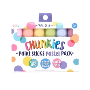 Chunkies paint sticks - pastel - set of 6 - แพ็ค 6 สี สีเทียนสำหรับเด็ก (ชั๊งกี้ เพ้นท์สติ๊ก)