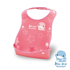 KUKU DUCKBILL Roll-Up Baby Bib -Kuku-Pink