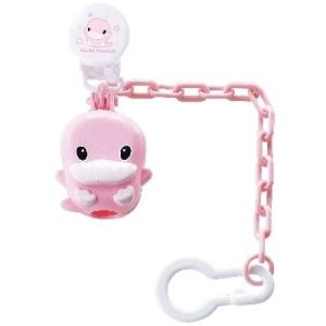KUKU DUCKBILL Pacifier Chain & Case ฝาครอบจุกหลอกสีชมพู