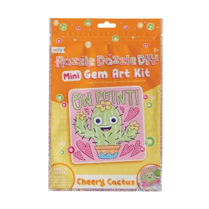 Razzle Dazzle D.I.Y. Mini Gem Art Kit - Cheery Cactus - ชุดประดิษฐ์ ติดเพชร ขนาดพกพา(กระบองเพชร)