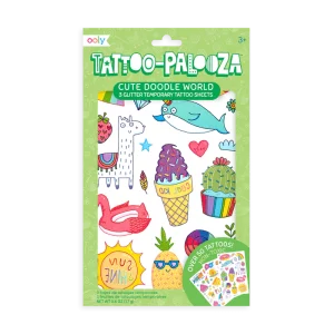 Tattoo-Palooza Temporary Glitter Tattoos: Cute Doodle - Tattoo ลาย Cute Doodle