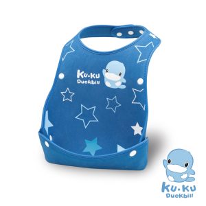 KUKU DUCKBILL Roll-Up Baby Bib -Kuku-Blue