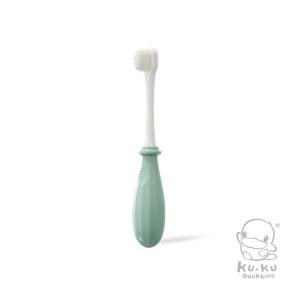 KUKU DUCKBILL Kids Toothbrush 4-8Y-Green (แปรงด้ามยาว)