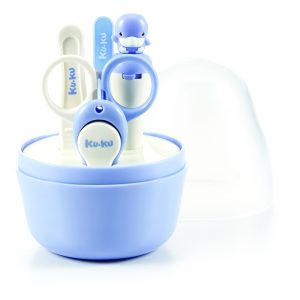 KUKU DUCKBILL BABY NAIL CARE KIT BLUE ชุดกรรไกรตัดเล็บสีฟ้า