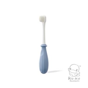 KUKU DUCKBILL Kids Toothbrush 4-8Y-Blue (แปรงด้ามยาว)