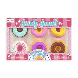 Dainty Donuts Scented Erasers -Set of 6 - ยางลบรูปโดนัท 1 เซทมี 6 อัน