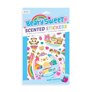 Beary Sweet Scented Stickers - 2 Sticker Sheets + 8 Jumbo Stickers สติ๊กเกอร์หมีแสนน่ารัก(กลิ่นเบอร์รี่)
