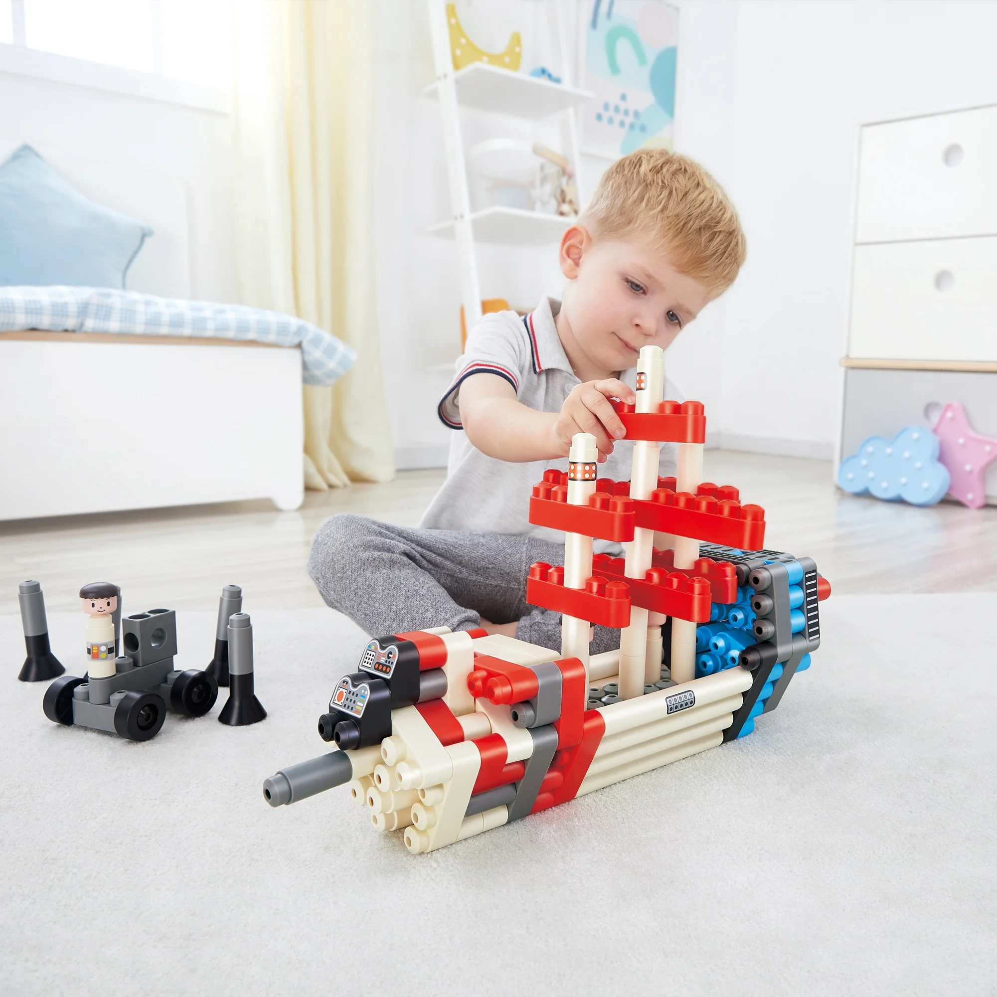 Hape Adventure Rocket ของเล่นตัวต่อ ชุดต่อจรวด Adventure Rocket (138 pcs.) - Image 4