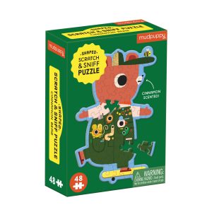 Scratch and Sniff Shaped Mini Puzzle ลาย Cinnamon Bear