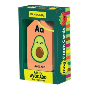 MUDPUPPY - Ring Flash Cards - A is for Avocado