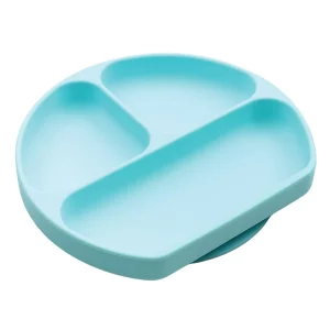 Bumkins จานแบ่งช่องซิลิโคนก้นดูด รุ่น Grip Dish - Blue
