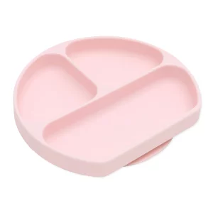 Bumkins จานแบ่งช่องซิลิโคนก้นดูด รุ่น Grip Dish - Pink
