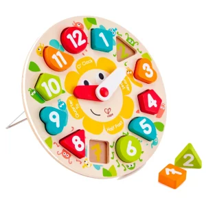 ของเล่นไม้ นาฬิกาของเล่น Hape Chunky Clock Puzzle 3y+