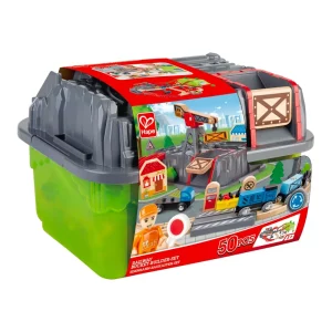 Hape Railway Bucket Builder Set (รางรถไฟธีมเหมืองแร่ พร้อมถังเก็บ)