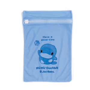 Double-layer Laundry Bag ถุงซักผ้ามีซิปสำหรับเด็กสีฟ้า