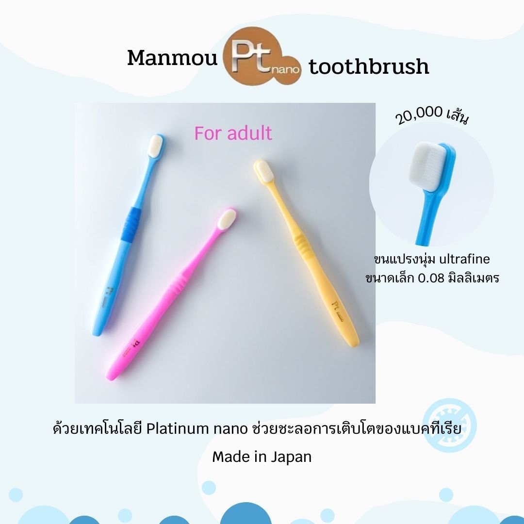 Manmou Ptnano toothbrush for Adults Blue - Image 2