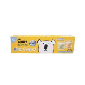 Moby ถุงซิปล็อค สำหรับจัดเรียงสต๊อคน้ำนมแม่ Baby Zipper Bags ( SIZE XL บรรจุ 24 ถุง)