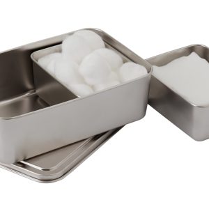MOBY (โมบี้) กล่องสแตนเลส 2 ช่อง พร้อมฝาปิด Stainless steel container with lid (2 compartment)