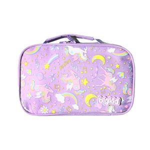 BIGKID DOUBLE ZIPPER POUCH(Unicorn rainbow)