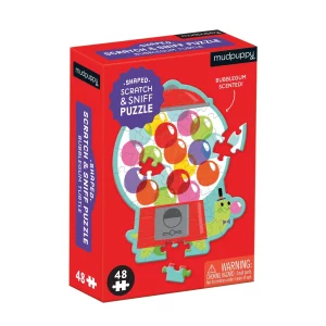 Scratch and sniff shaped mini puzzle Bubblegum Turtle (จิ๊กซอว์กลิ่นหอม)