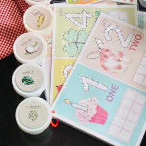 Playdough Mat - Number and more (แผ่นกิจกรรมเล่นกับแป้งโด)