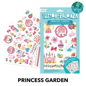 Tattoo-Palooza Temporary Glitter Tattoos: Princess Garden - Tattoo ลายเจ้าหญิง