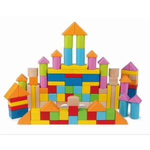 Hape ของเล่นไม้ ตัวต่อไม้ 101 Pcs Wonderful beech Blocks ของเล่นเสริมพัฒนาการ