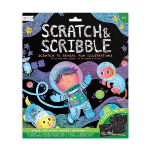 Space explorer Scratch and Scribble Scratch Art Kit - กระดาษขูดสีรุ้ง(อวกาศ)