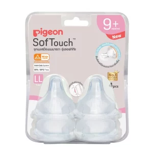 "Pigeon จุกนมเสมือนฯ พลัส ซอฟท์ทัช WN3 ไซส์ LL แพ็ค 4 "