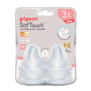 "Pigeon จุกนมเสมือนฯ พลัส ซอฟท์ทัช WN3 ไซส์ M แพ็ค 4 "