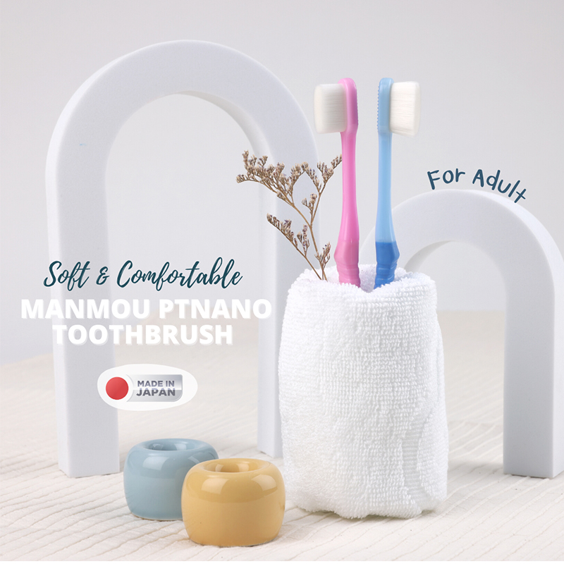 Manmou Ptnano toothbrush for Adults Pink - Image 3