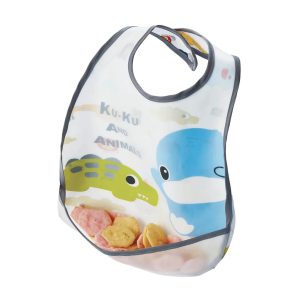 KUKU DUCKBILL Animals Party Waterpoof Baby Bib-Blue