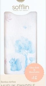 Sofflin Muslin Swaddle XL - Blue Bliss (1pc) ผ้าห่อตัวมัสลินใยไผ่