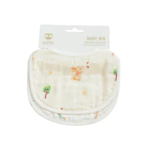 Sofflin Baby Bib - Safari on top (2pcs) ผ้ากันเปื้อน /ผ้าซับน้ำลาย แพ็ค 2 ผืน