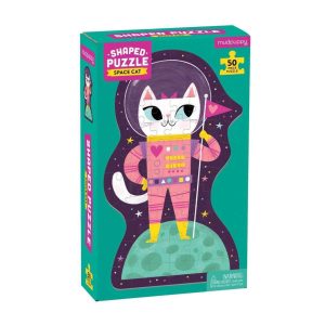 Shaped Character Puzzle 50 Piece - Space Cat (จิ๊กซอว์คาแรคเตอร์ ลายแมวนักบินอวกาศ 50 ชิ้น)