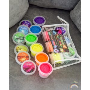 Halo Rainbow แป้งโด Neon 6 สี แถมกระเป๋า