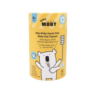 Baby Moby ผ้าก๊อซสเตอไรส์ ชนิดแท่งแบบหัวแบน (1 กระปุก)บรรจุ 32 แพค