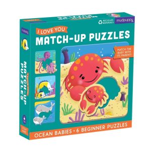 I Love You Match-Up Puzzles - Ocean Babies (จิ๊กซอว์แม่ลูก ลายสัตว์น้ำ)