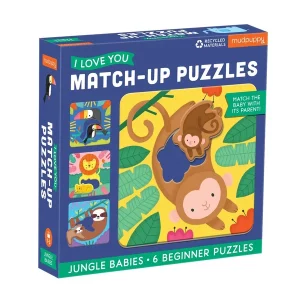 I Love You Match-Up Puzzles - Jungle Babies (จิ๊กซอว์แม่ลูก ลายสัตว์ป่า)