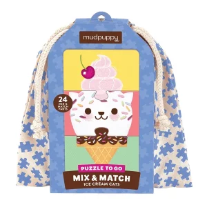 Mix & Match Puzzle to Go - Ice Cream Cats (จิ๊กซอว์แบบพกพา ลายลายไอศกรีมแมวน้อย)